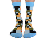 COLOURFUL GEOMETRIC PATTERN SOCKS MEN UPTOWN SOX
