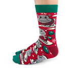 CHRISTMAS HIPPO WOMEN'S CREW SOCKS - UPTOWN SOX