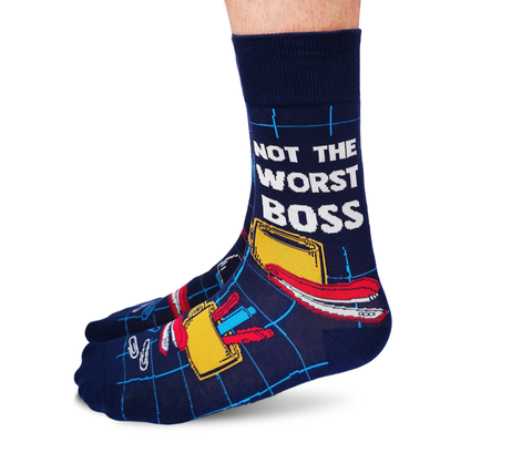 Best Boss Socks - Mens Crew Socks - Uptown Sox
