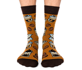 COFFEE LOVER AND ADDICT MEN'S CREW SOCKS - UPTOWN SOX