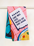 BISTRO TABLE DINING FOOD WINE PASTA CUTE CHEF KITCHEN DISH TOWEL UPTOWN SOX