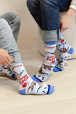 FUNNY CANADA GOOSE FLYING FLOCK PRINT SOCKS WOMEN UPTOWN SOX