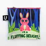 Funny Bunny Print Foldable Packable Tote Bag