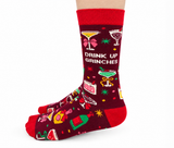 CUTE FUNNY GRINCH AND DRINKS THEMED CHRISTMAS SOCKS - UPTOWN SOX