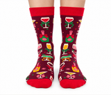 CUTE FUNNY GRINCH AND DRINKS THEMED CHRISTMAS SOCKS - UPTOWN SOX
