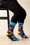 KIND REAPER - FUNNY NOVELTY CUTE HALLOWEEN MEN'S CREW SOCKS - UPTOWN SOX