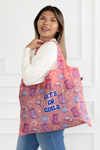 Let's Go Girls Foldable Packable Tote Bag - Uptown Sox