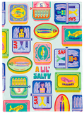 CUTE COLOURFUL DISH KITCHEN TOWEL MERMAID SARDINE CAN UPTOWN SOX