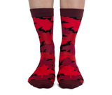 RED CANADA MAPLE LEAF PATTERN SOCKS WOMEN UPTOWN SOX