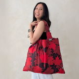 Maple Leaf Canada Pattern Foldable Packable Tote Bag