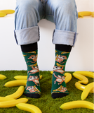 FUNNY MONKEY BUSINESS MEN'S CREW SOCKS - UPTOWN SOX