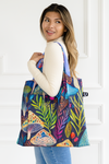 Pretty Mushroom Magic Foldable Packable Tote Bag - Uptown Sox