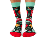 Santa's Naughty List funny socks - Uptown Sox