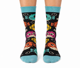 NOT A HUGGER - PUFFER FISH WOMEN'S CREW SOCKS - UPTOWN SOX