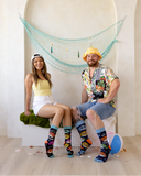 NOT A HUGGER - PUFFER FISH MEN'S CREW SOCKS - UPTOWN SOX