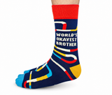 FUNNY NOVELTY OKAYEST BROTHER - SIBLING - MEN'S CREW SOCKS - UPTOWN SOX