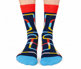 FUNNY NOVELTY OKAYEST BROTHER - SIBLING - MEN'S CREW SOCKS - UPTOWN SOX