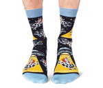 Space Cow - Men's Crew Novelty Socks - Uptown Sox