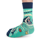 FUNNY STAY POSITIVE SHARK MEME SOCKS MEN UPTOWN SOX