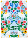 COLOURFUL FLORAL FUNNY DISHES KITCHEN TEA TOWEL UPTOWN SOX