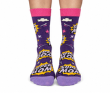 SUPER MOM WOMEN'S CREW SOCKS - UPTOWN SOX 