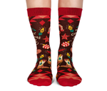 COUNTRY CHRISTMAS WOMENS CREW NOVELTY SOCKS - UPTOWN SOX