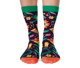 WOMEN'S GARDENING PRETTY FLOWERS NOVELTY CREW SOCKS - UPTOWN SOX