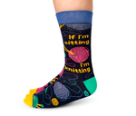 FUNNY SITTING WOMENS NOVELTY CREW SOCKS - UPTOWN SOX