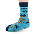 FISHING HOBBY PRINT PATTERN SOCKS MEN UPTOWN SOX