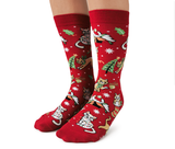 Fun Women's Christmas Cat Socks - Uptown Sox