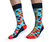 Mens Floral Dress Novelty Socks