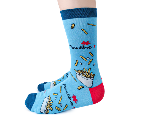 WOMENS-CREW NOVELTY-POUTINE-SOCKS - Uptown Sox