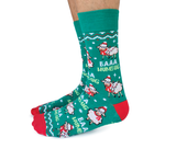 Baaa Humbug Christmas Men's Crew Socks - Uptown Sox