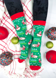 Fun Christmas Sheep Baaa Humbug Socks for Women - Uptown Sox