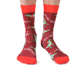 Men's Christmas T-Rex Socks - Uptown Sox