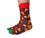 UPTOWN SOX - PIZZA PARTY -SOCKS- FUN MENS NOVELTY SOCKS