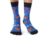 Bacon Funky Cool Fun Blue Sock - Uptown Sox