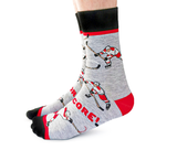 MENS-CREW NOVELTY-HOCKEY-RED-SOCKS -UPTOWN SOX
