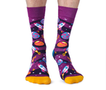 Mens Novelty Crew Space Socks - Uptown Sox