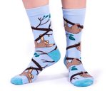 WOMENS-CREW NOVELTY-SLOTH-SOCKS