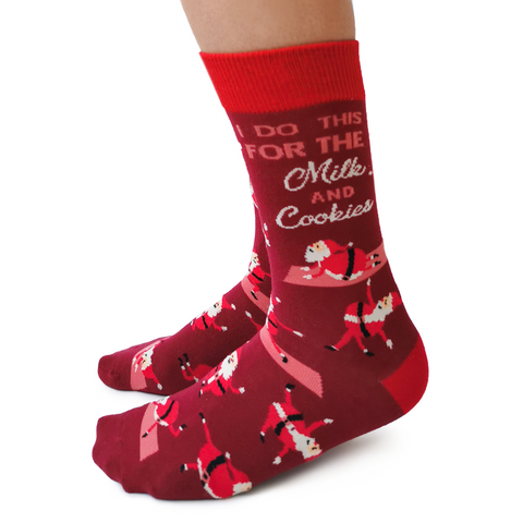 Yoga Santa Womens Novelty Socks